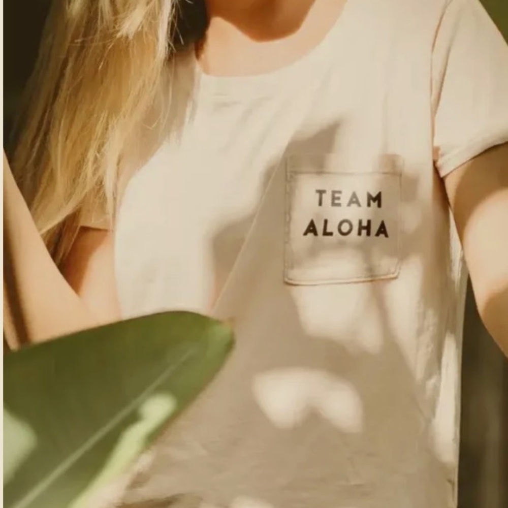 Guava Shop Both Sides Tee Team Aloha Hawaii Crop Shirt Size XL